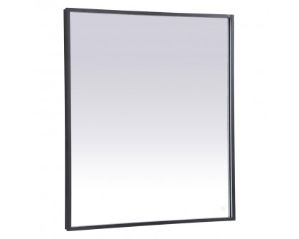 Elegant Wall Mirror - Black, D 40", H 36" (MRE63640BK)