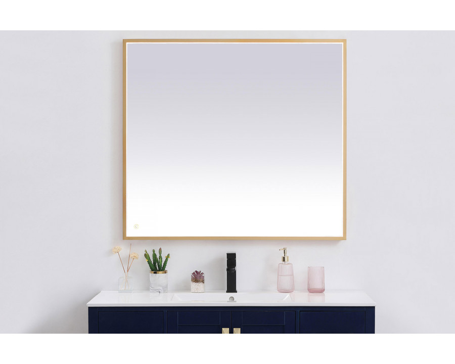 Elegant Wall Mirror - Brass, D 40", H 36" (MRE63640BR)