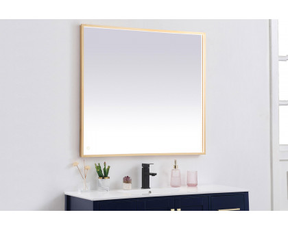 Elegant Wall Mirror - Brass, D 40", H 36" (MRE63640BR)