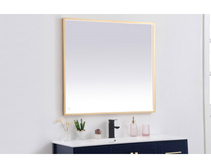 Elegant Wall Mirror - Brass, D 40", H 36" (MRE63640BR)