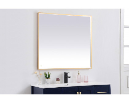 Elegant Wall Mirror - Brass, D 40", H 36" (MRE63640BR)