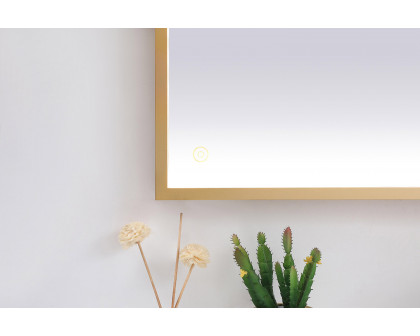 Elegant Wall Mirror - Brass, D 40", H 36" (MRE63640BR)