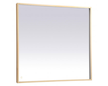 Elegant Wall Mirror - Brass, D 40", H 36" (MRE63640BR)