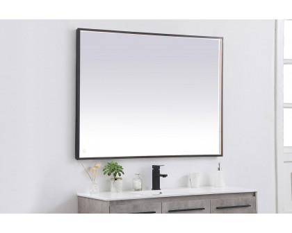 Elegant Wall Mirror - Black, D 48", H 36" (MRE63648BK)