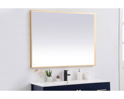 Elegant Wall Mirror - Brass, D 48", H 36" (MRE63648BR)