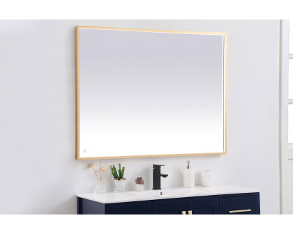 Elegant Wall Mirror - Brass, D 48", H 36" (MRE63648BR)