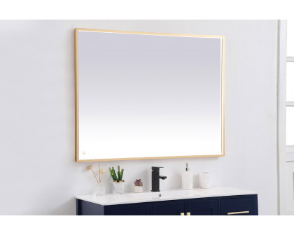 Elegant Wall Mirror - Brass, D 48", H 36" (MRE63648BR)