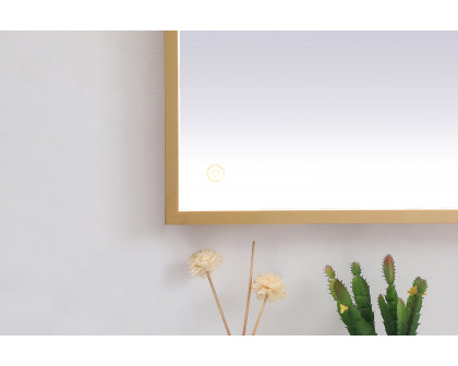 Elegant Wall Mirror - Brass, D 48", H 36" (MRE63648BR)