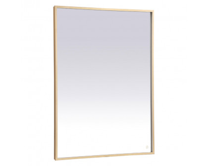 Elegant Wall Mirror - Brass, D 48", H 36" (MRE63648BR)