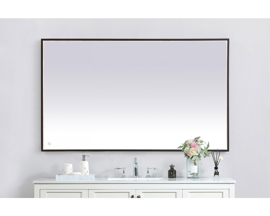 Elegant Wall Mirror - Black, D 60", H 36" (MRE63660BK)