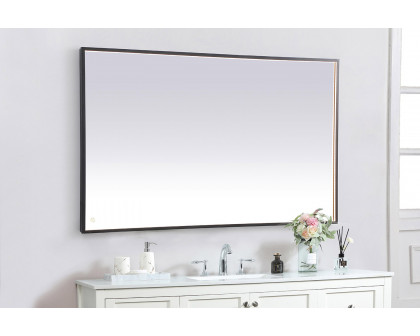 Elegant Wall Mirror - Black, D 60", H 36" (MRE63660BK)