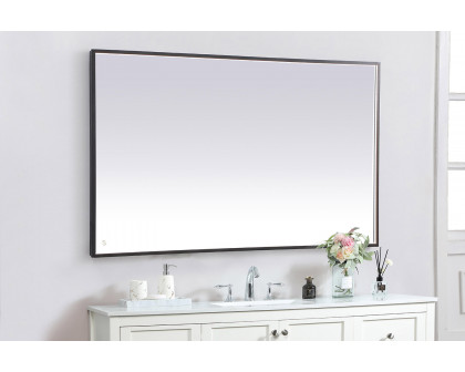 Elegant Wall Mirror - Black, D 60", H 36" (MRE63660BK)