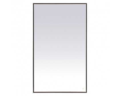 Elegant Wall Mirror - Black, D 60", H 36" (MRE63660BK)