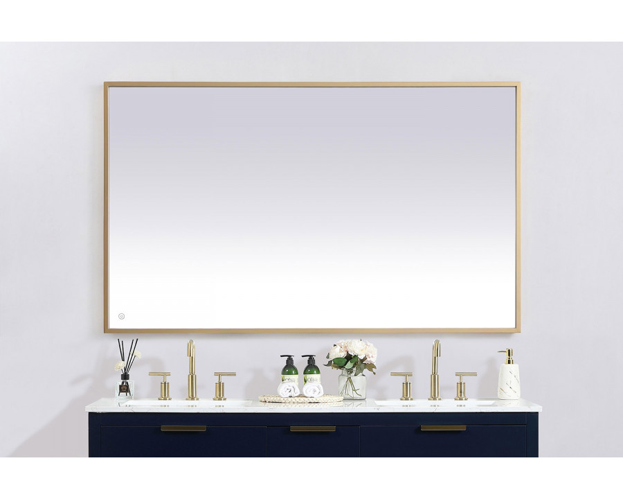 Elegant Wall Mirror - Brass, D 60", H 36" (MRE63660BR)