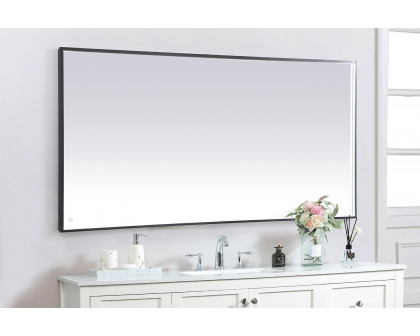 Elegant Wall Mirror - Black, D 72", H 36" (MRE63672BK)