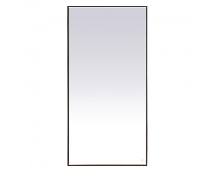 Elegant Wall Mirror - Black, D 72", H 36" (MRE63672BK)