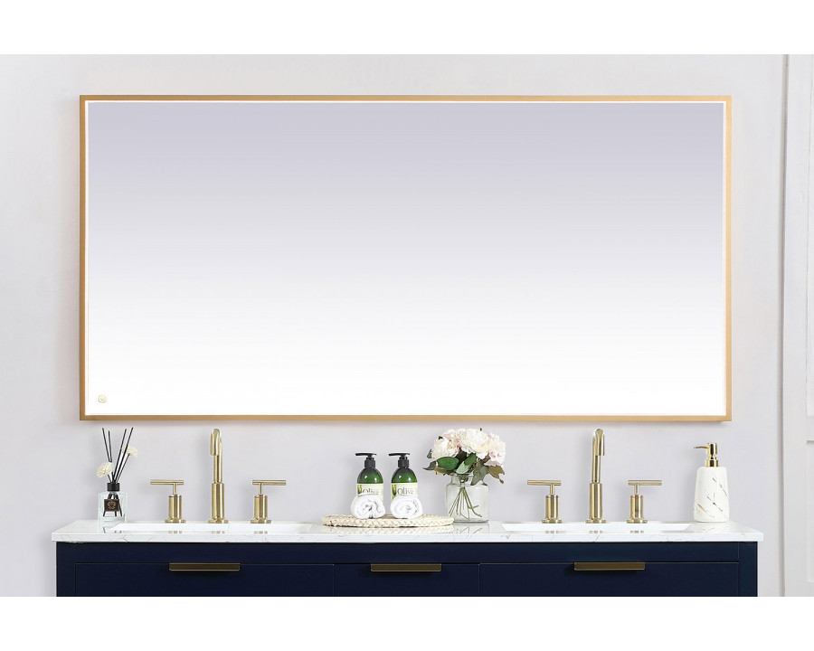 Elegant Wall Mirror - Brass, D 72", H 36" (MRE63672BR)