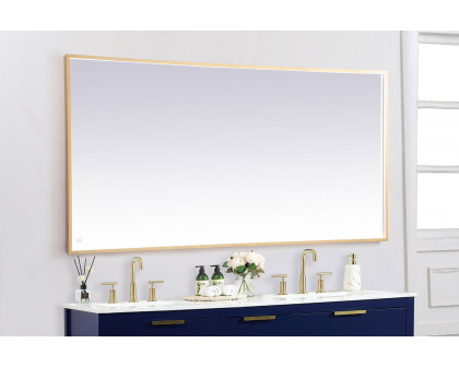 Elegant Wall Mirror - Brass, D 72", H 36" (MRE63672BR)