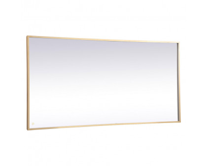 Elegant Wall Mirror - Brass, D 72", H 36" (MRE63672BR)