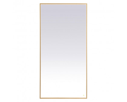 Elegant Wall Mirror - Brass, D 72", H 36" (MRE63672BR)