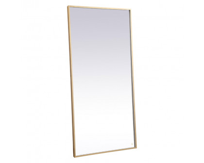 Elegant Wall Mirror - Brass, D 72", H 36" (MRE63672BR)