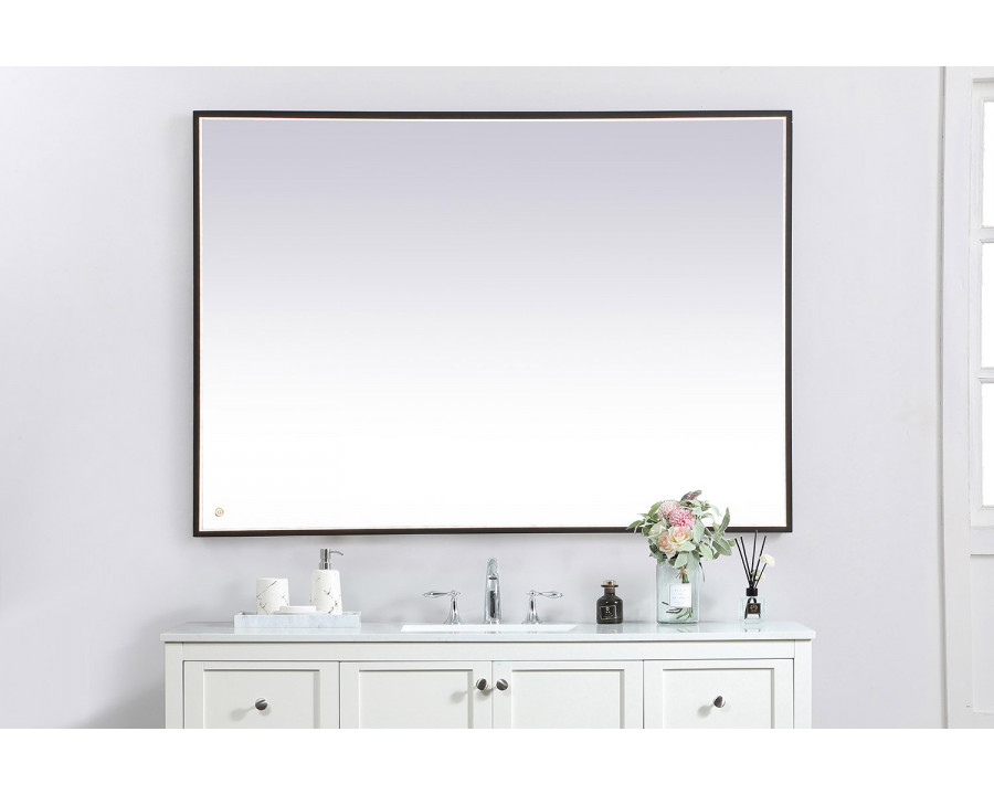 Elegant Wall Mirror - Black, D 60", H 42" (MRE64260BK)