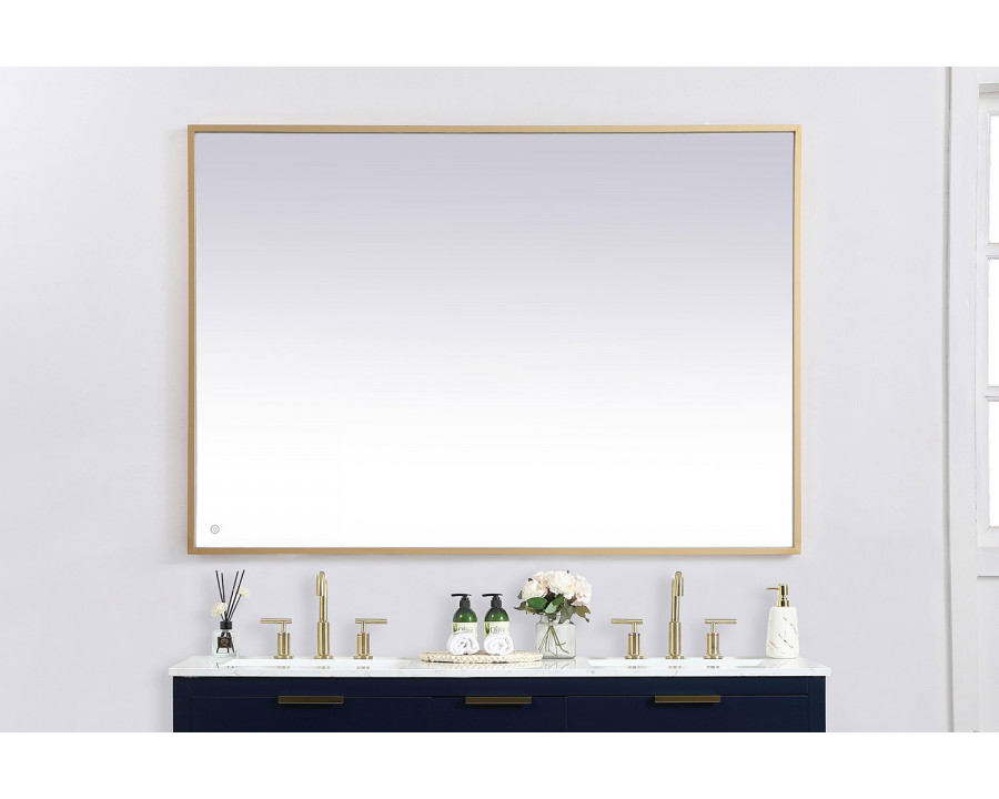 Elegant Wall Mirror - Brass, D 60", H 42" (MRE64260BR)