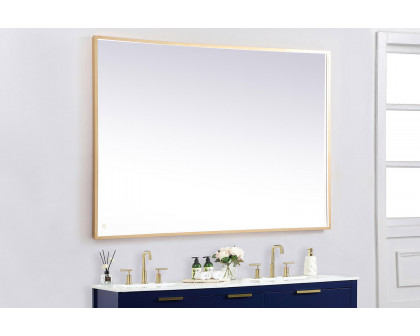 Elegant Wall Mirror - Brass, D 60", H 42" (MRE64260BR)