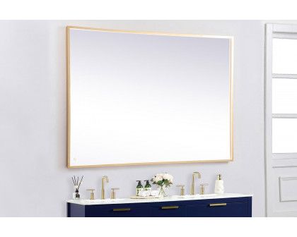 Elegant Wall Mirror - Brass, D 60", H 42" (MRE64260BR)