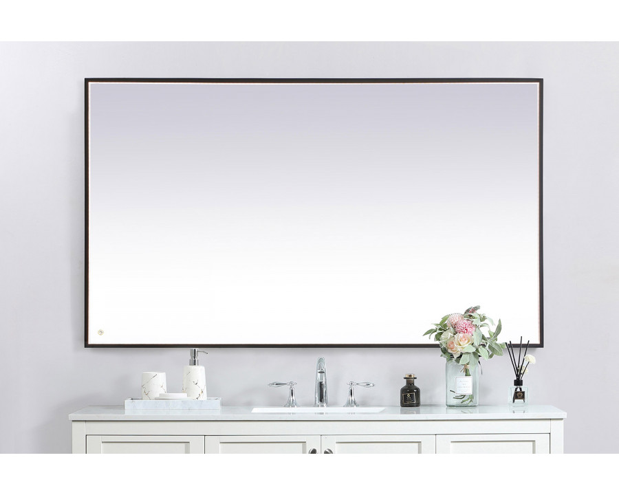 Elegant Wall Mirror - Black, D 72", H 42" (MRE64272BK)