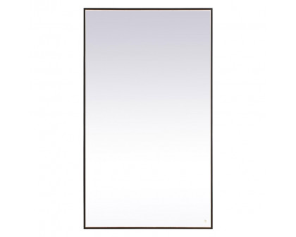 Elegant Wall Mirror - Black, D 72", H 42" (MRE64272BK)