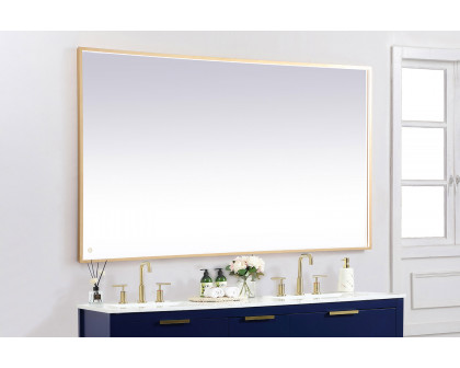 Elegant Wall Mirror - Brass, D 72", H 42" (MRE64272BR)