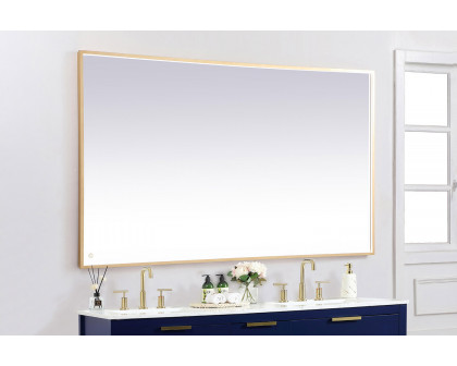 Elegant Wall Mirror - Brass, D 72", H 42" (MRE64272BR)