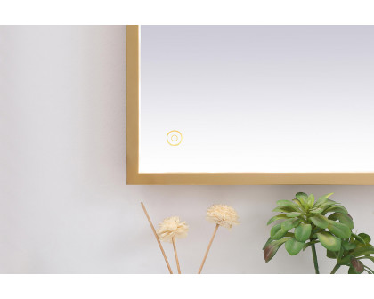 Elegant Wall Mirror - Brass, D 72", H 42" (MRE64272BR)