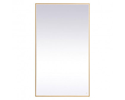 Elegant Wall Mirror - Brass, D 72", H 42" (MRE64272BR)