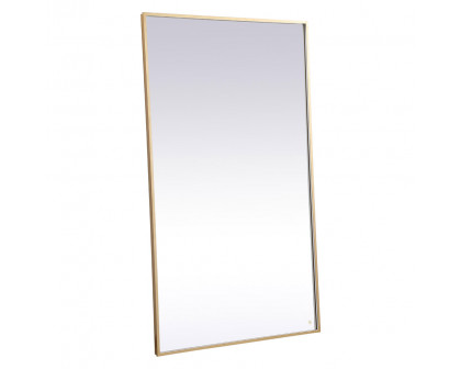 Elegant Wall Mirror - Brass, D 72", H 42" (MRE64272BR)