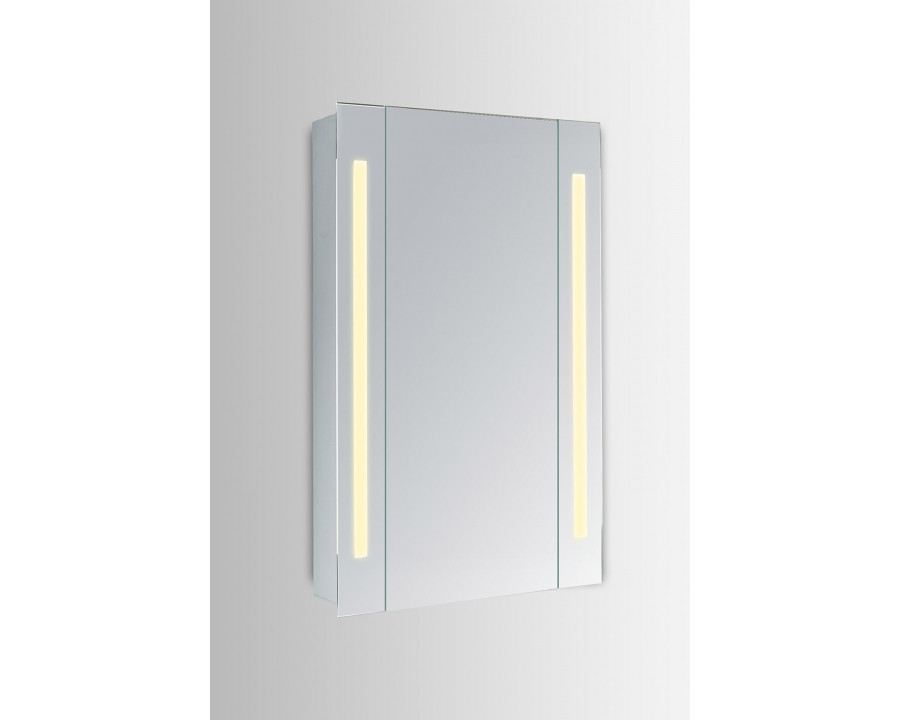 Elegant Elixir 15W LED Rectangle Mirror Cabinet - Clear, D 23.5", H 39.5" (MRE8002)