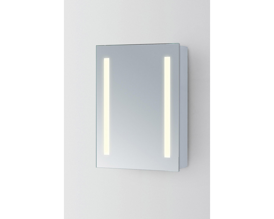 Elegant Elixir 15W LED Rectangle Mirror Cabinet - Clear, D 19.5", H 27.5" (MRE8013)