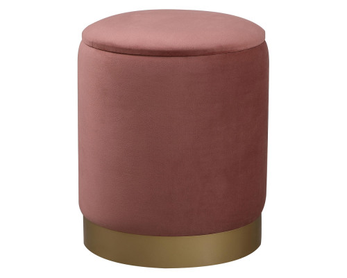 Elegant Ozman Round 14" Ottoman - Pink (OT1015PK)