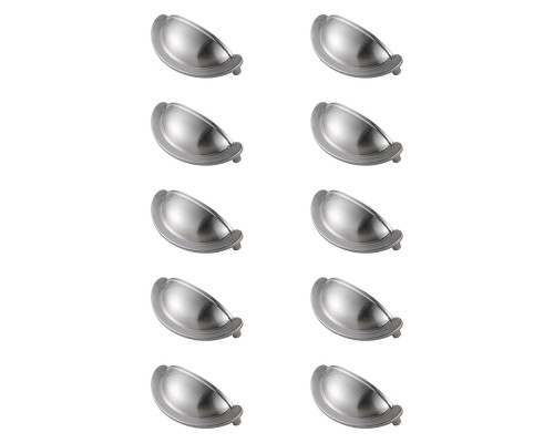 Elegant Claude Drawer Pull, Set of 10 - Brushed Nickel (PL3001)