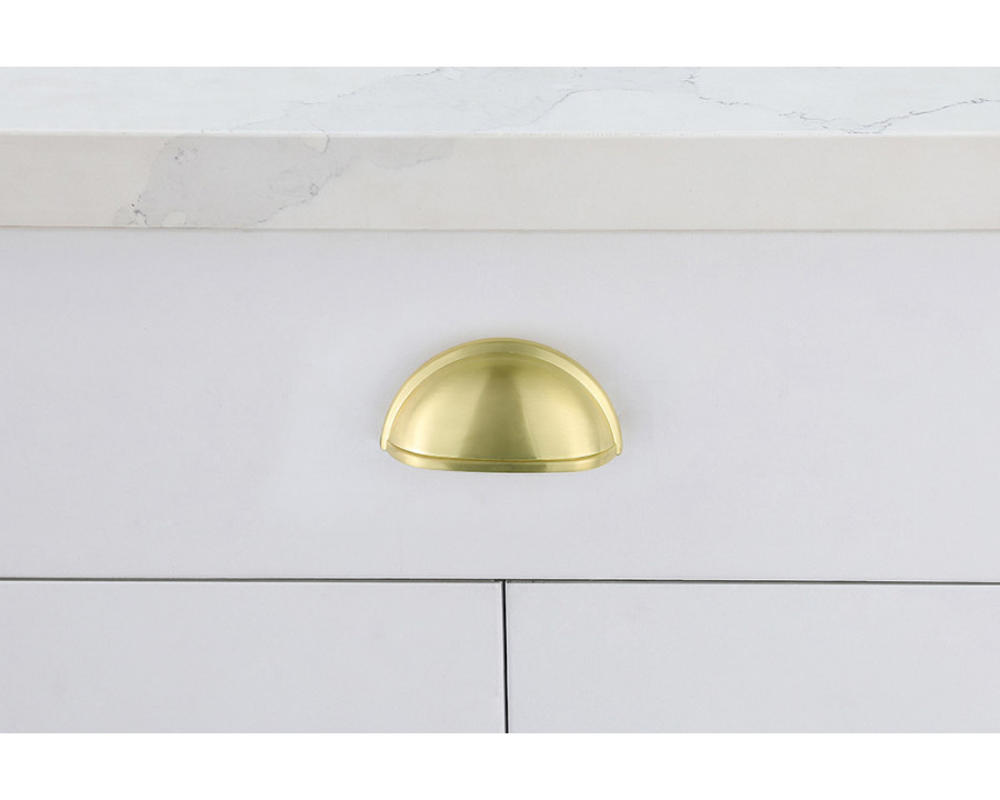 Elegant Claude Drawer Pull, Set of 10 - Brushed Gold (PL3002)