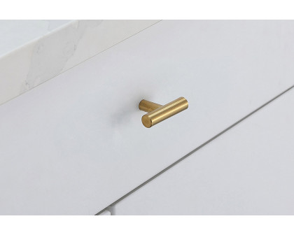 Elegant Quinn 1 Drawer Pull, Set of 10 - Brass (PL400-1-BR-10PK)