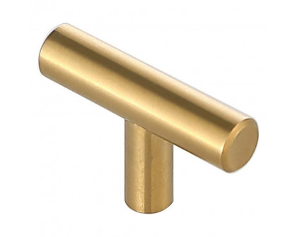 Elegant Quinn 1 Drawer Pull, Set of 10 - Brass (PL400-1-BR-10PK)