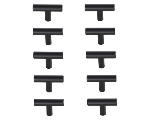 Elegant Quinn 1 Drawer Pull, Set of 10 - Matte Black (PL400-1-MB-10PK)