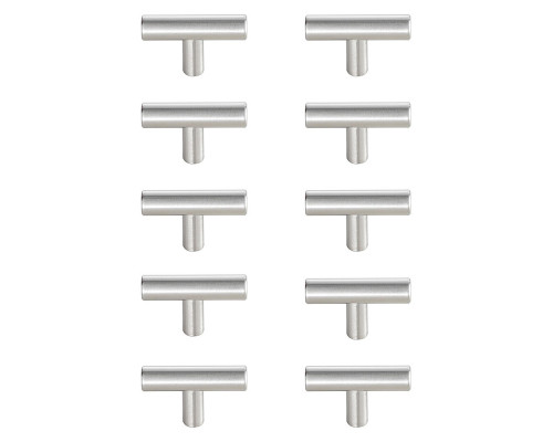 Elegant Quinn 1 Drawer Pull, Set of 10 - Brushed Nickel (PL400-1-NK-10PK)