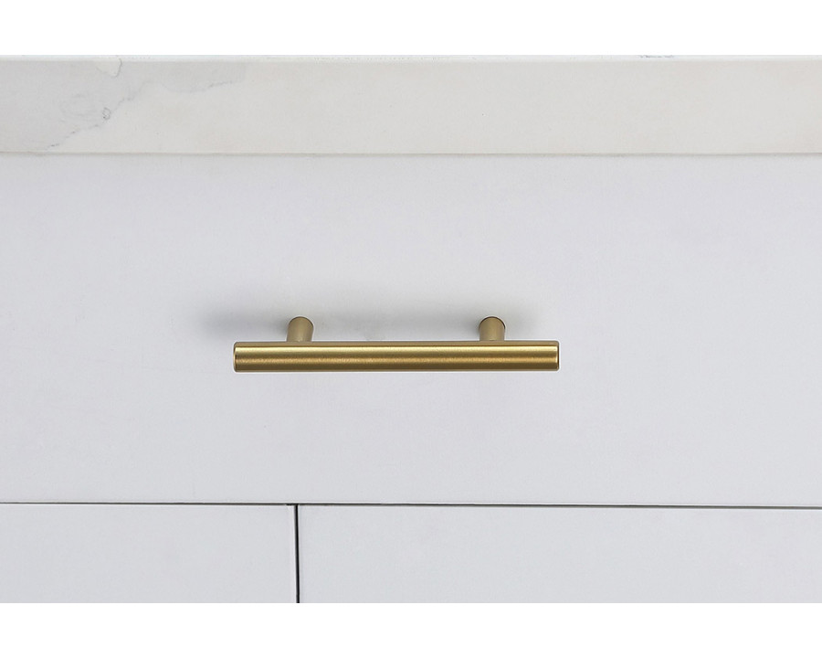 Elegant Quinn 3 Drawer Pull, Set of 10 - Brass, L 5" (PL400-3-BR-10PK)