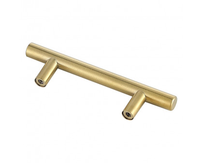 Elegant Quinn 3 Drawer Pull, Set of 10 - Brass, L 5" (PL400-3-BR-10PK)