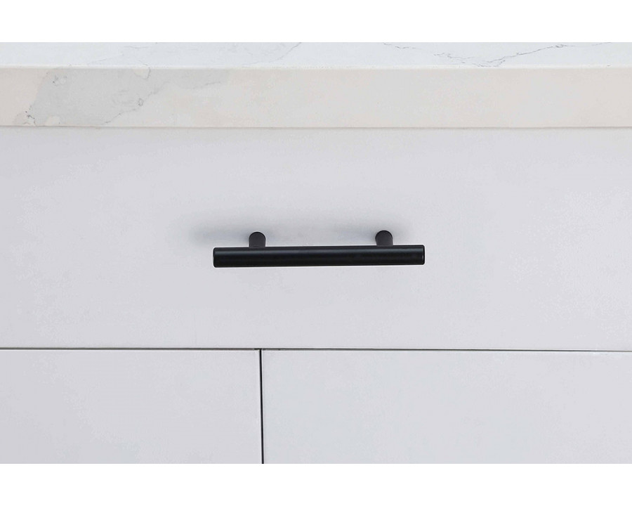 Elegant Quinn 3 Drawer Pull, Set of 10 - Matte Black, L 5" (PL400-3-MB-10PK)