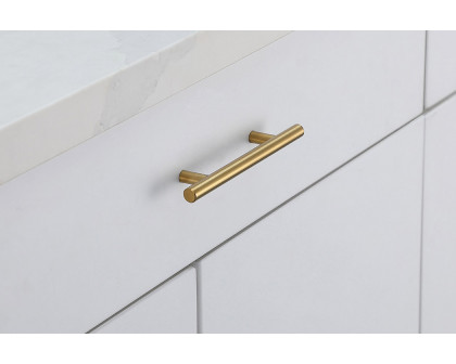 Elegant Quinn 3 Drawer Pull, Set of 10 - Brass, L 6.4" (PL400-4-BR-10PK)