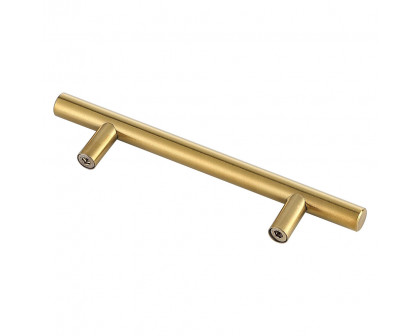 Elegant Quinn 3 Drawer Pull, Set of 10 - Brass, L 6.4" (PL400-4-BR-10PK)